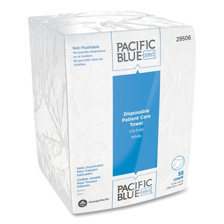 GEORGIA-PACIFIC Pacific Blue Select Patient Care Washcloths, 10 x 13, White, PK1320 29506